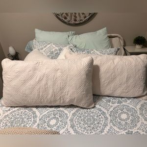 Set of 2 king size pillow shams. Sham only doesn’t include the pillow.